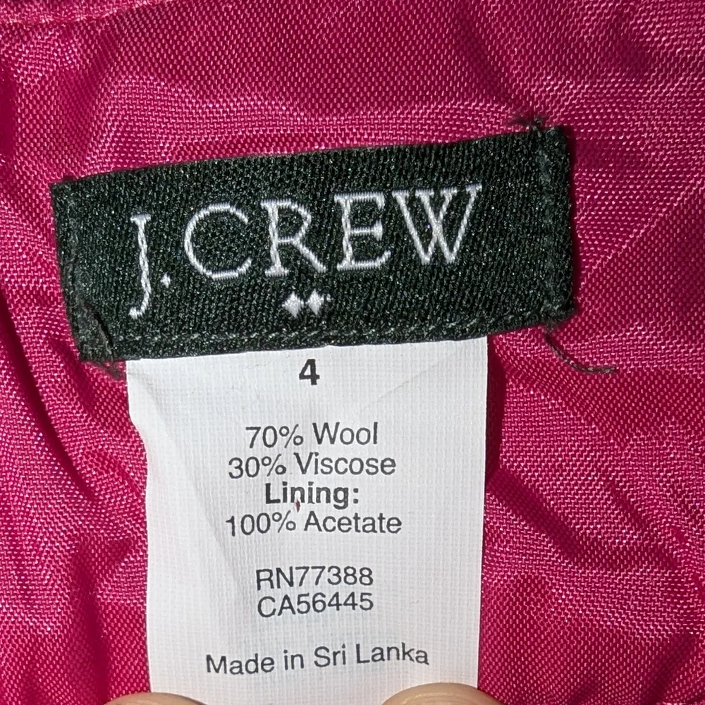 2011 J Crew Pink Wool Blend Skirt With Pockets